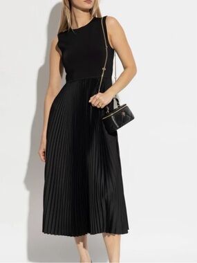 Theory Women's Satin Pleated Midi Dress